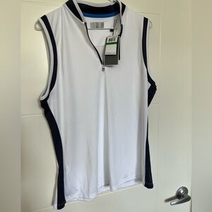 NWT Callaway White and Navy Golf Tank - Sleeveless Top